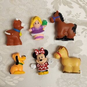 Fisher Price Little People Disney Farm Animals  Horse Cow Minnie Rapunzel Pluto